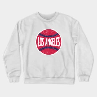 Los Angeles Retro Baseball - White Crewneck Sweatshirt